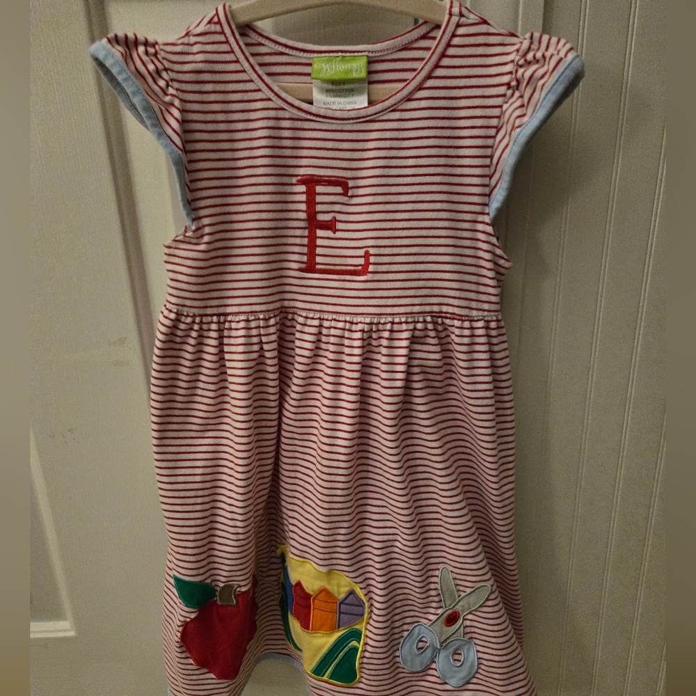 Cute School Dress with Appliqués